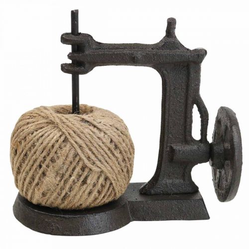Floristik24 Porta hilo maquina de coser decorativa hierro fundido 17x10x5cm