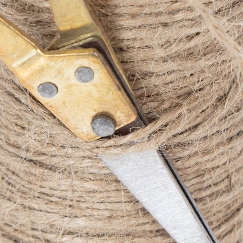 Artículo Carrete de hilo con tijeras decorativas Ø6,5cm H15cm 2 piezas Estilo vintage