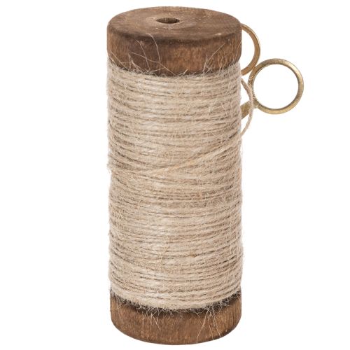 Artículo Carrete de hilo con tijeras decorativas Ø6,5cm H15cm 2 piezas Estilo vintage