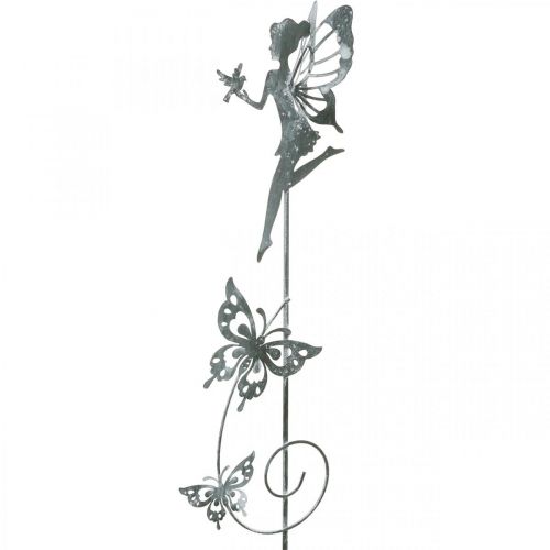 Artículo Decoración de flores, hada de flores de tapón de metal, resorte, duende con mariposas, tapón de planta 2 piezas