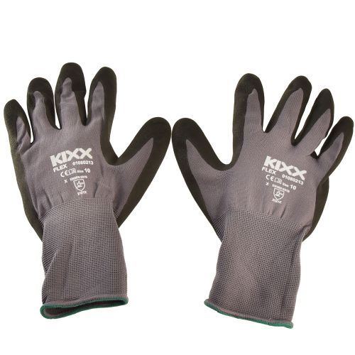 Guantes de jardineria talla 10 gris negro verde EN 2121X