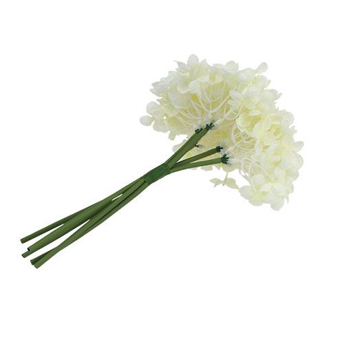 Floristik24 Ramo de hortensias flores artificiales blancas L27cm