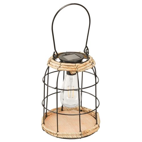 Artículo Farol de jardín Lámpara solar de jardín Metal Negro Ø17cm