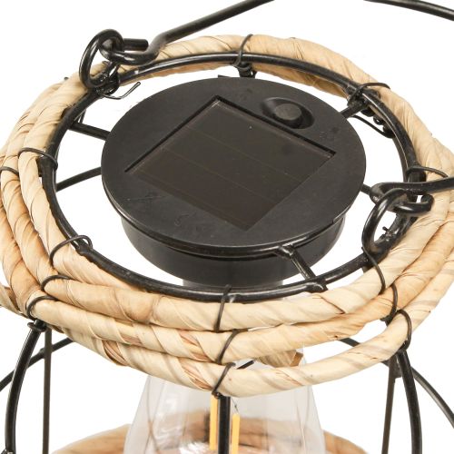 Artículo Farol de jardín Lámpara solar de jardín Metal Negro Ø17cm