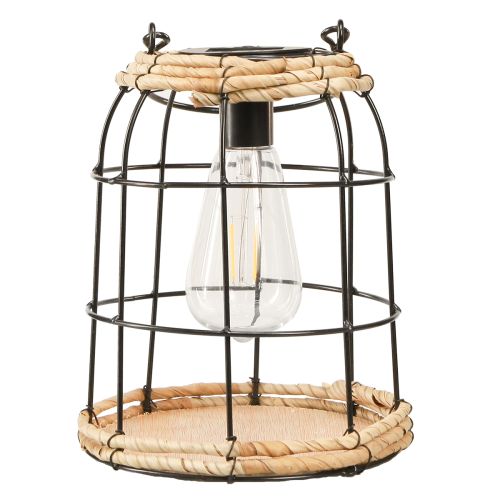 Artículo Farol de jardín Lámpara solar de jardín Metal Negro Ø17cm