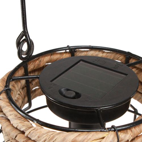 Artículo Lámpara de jardín solar de metal negro natural Ø18cm H29cm