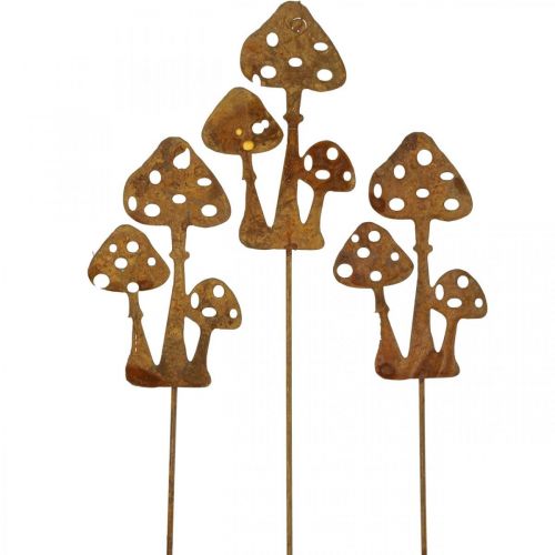 Floristik24 Tapón de jardín pátina agárico de mosca tapón decorativo 10cm 6 piezas