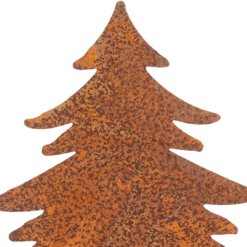 Estaca de jardín, acero envejecido, ciervo, estrella, abeto, 10/15 cm de alto, 3 piezas | Floristik24.es