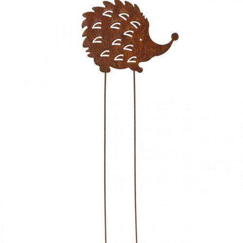 Artículo Estaca de jardín erizo pátina de óxido estaca decorativa para cama 20cm