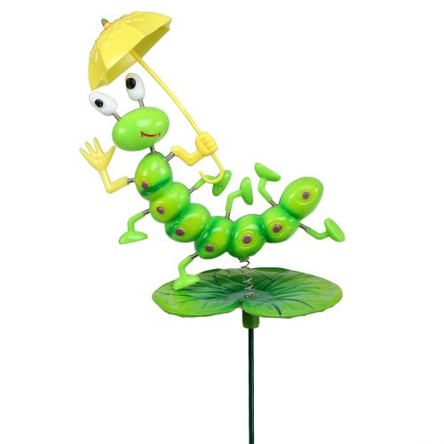 Floristik24 Garden plug oruga con paraguas en la varilla 74cm