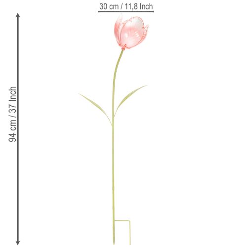 Artículo Tulipán decorativo para macizos de flores y bordes de jardín, 94 cm