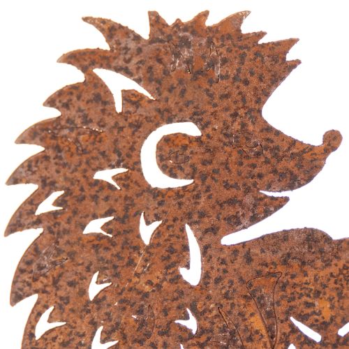 Estaca de jardín con diseño de erizo, color óxido, decoración para verano y otoño, 53 cm. | Floristik24.es
