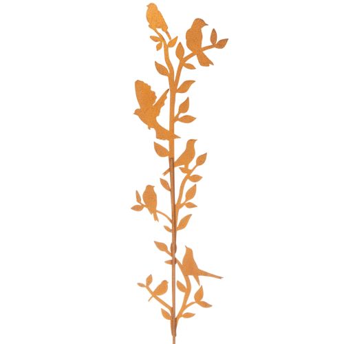 Rama decorativa de jardín con pájaros, de metal, 100 cm. | Floristik24.es