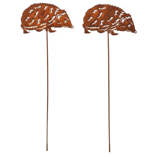 Artículo Estaca de jardín Erizo Metal Óxido Otoño 15x8cm 4 uds