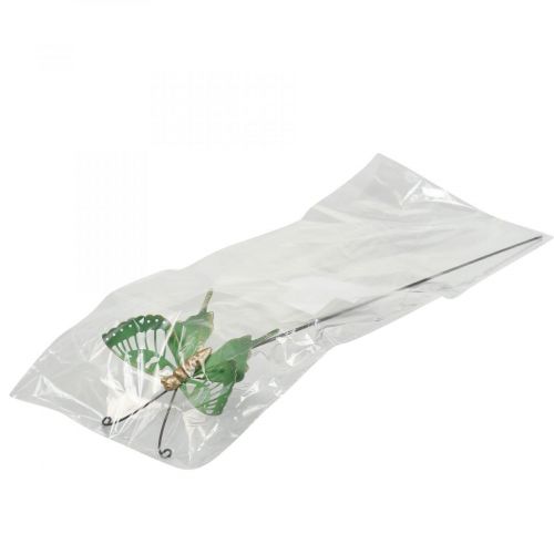 Floristik24 Estaca de Jardín Mariposa Metálica Oro Verde 12x10/46cm