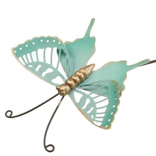 Artículo Estaca de jardín mariposa metal turquesa oro 12×10/46cm