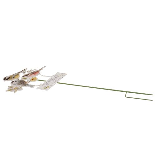 Floristik24 Estaca de jardín pájaros de metal, estaca de flores para el jardín 84cm