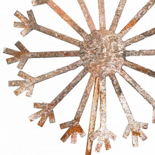 Floristik24 Tapón de jardín metal pátina diente de león Ø18 H88cm