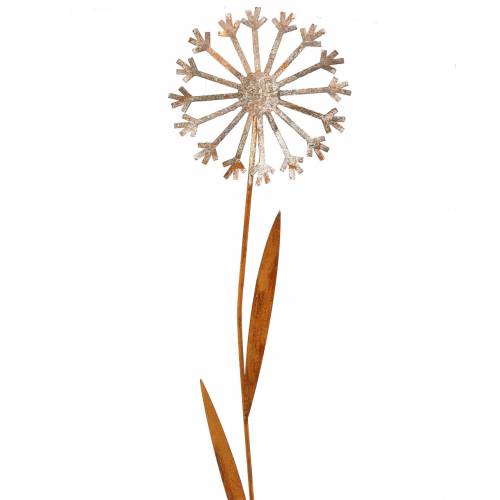 Floristik24 Tapón de jardín metal pátina diente de león Ø18 H88cm
