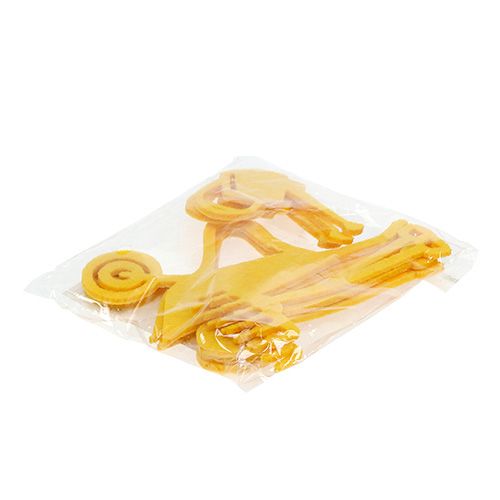 Floristik24 Herramienta de jardín fieltro amarillo 12pcs