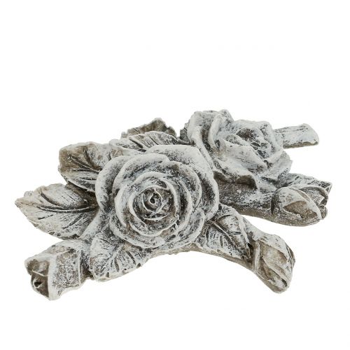 Rosa para decoraciones de tumbas Polyresin 10cm x 8cm 6pcs