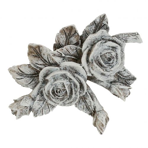 Artículo Rosa para decoración de tumbas poliresina 10cm x 8cm 6 piezas
