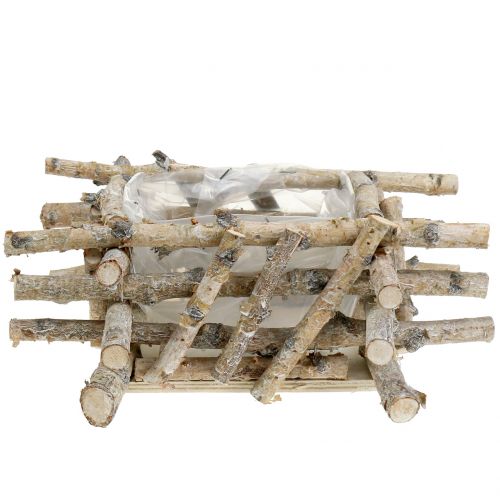 Floristik24 Ramas de abedul blanqueadas 28cm x 28cm H10cm