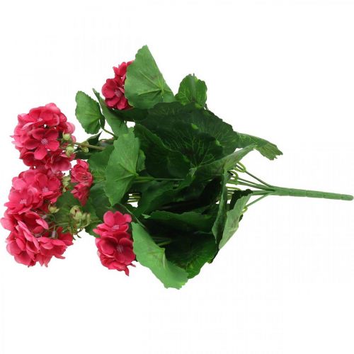 Artículo Geranio flor artificial rosa flor de balcón artificial 7 flores Al.38cm