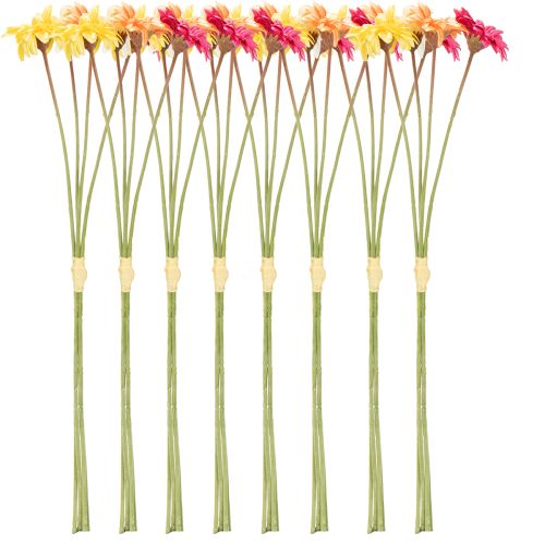 Artículo Ramo de flores de gerbera artificiales para decoración fresca y de fácil cuidado 47 cm 32 piezas