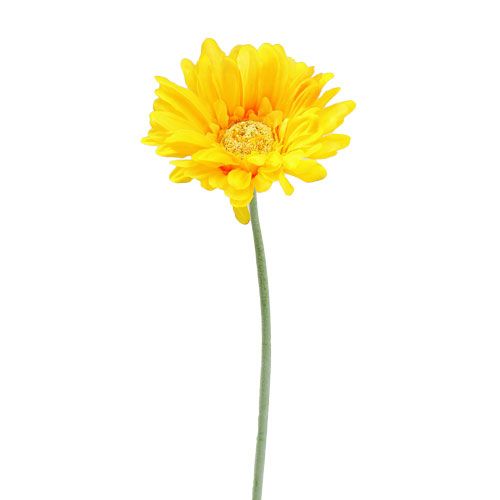 Floristik24 Gerbera artificial amarilla Ø10cm L55cm 6pcs