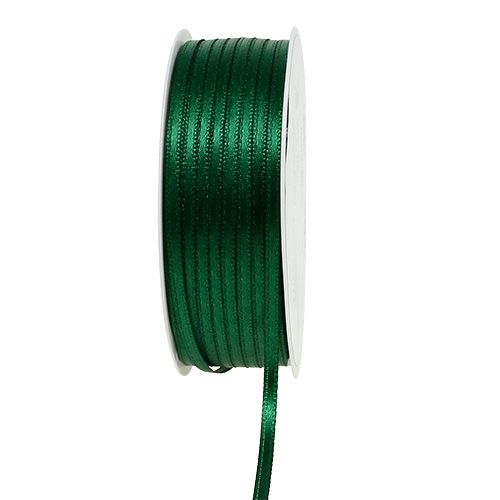 Floristik24 Cinta de regalo y decoración 3mm x 50m verde oscuro