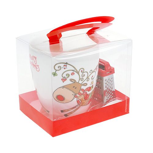 Floristik24 Taza de regalo con reno 1p