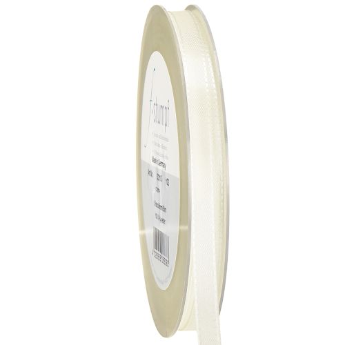 Floristik24 Cinta de regalo y decoración color crema 8mm 50m