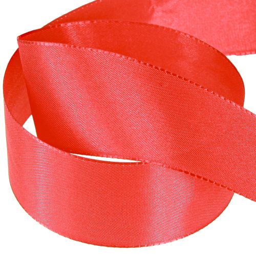 Artículo Cinta de regalo y cinta decorativa cinta de poliéster roja 40mm 50m