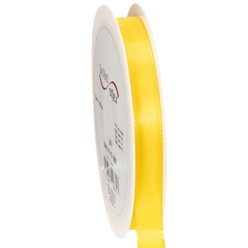 Cinta de regalo y decorativa, cinta de tafetán, 15 mm x 50 m, color amarillo