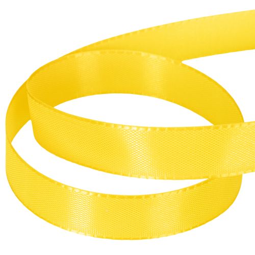 Artículo Cinta de regalo y decorativa, cinta de tafetán, 15 mm x 50 m, color amarillo