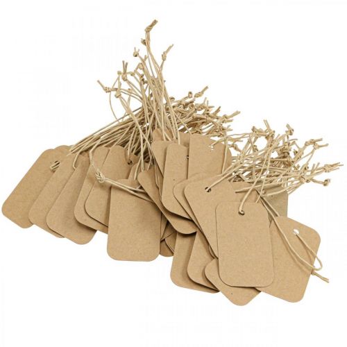 Floristik24 Etiquetas de regalo etiquetas naturaleza papel 3.5x6cm 100 uds