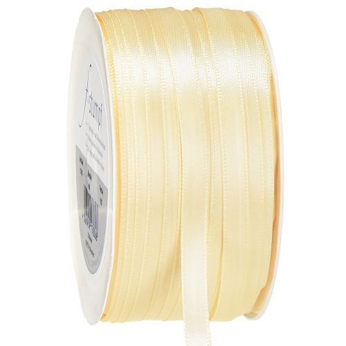 Artículo Cinta de regalo color crema, cinta decorativa, cinta de raso, 6 mm × 50 m