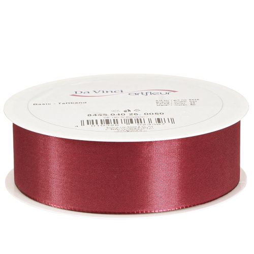 Artículo Cinta de regalo cinta decorativa tafetán burdeos 40mm 50m