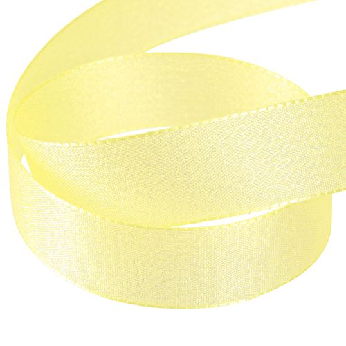 Artículo Cinta de regalo cinta decorativa de mica amarilla brillante 25mm 20m