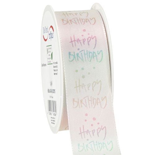Artículo Cinta de regalo Feliz Cumpleaños decoración de cumpleaños 40mm 15m