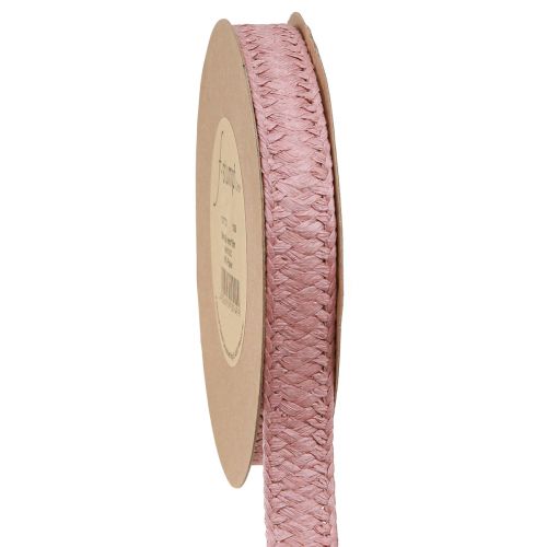 Floristik24 Cinta regalo papel viejo rosa cinta papel trenzado 20mm 10m