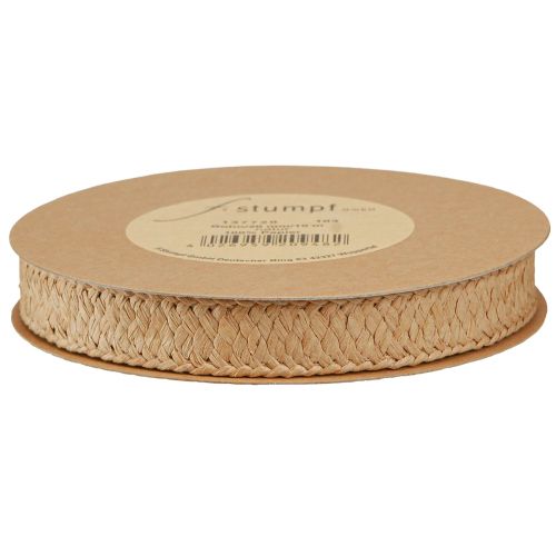 Artículo Cinta de regalo papel trenzado cinta de papel natural 20mm 10m