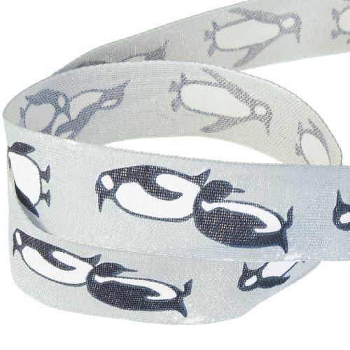 Artículo Cinta de regalo pingüinos cinta navideña tela 25mm 15m