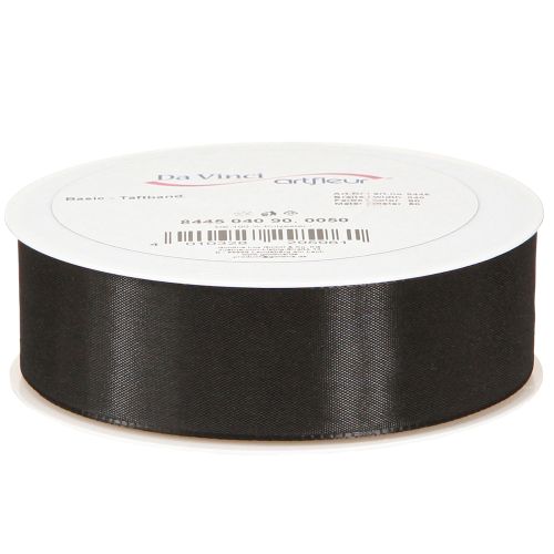 Artículo Cinta de regalo, cinta de luto negra, cinta decorativa, 40 mm, 50 m