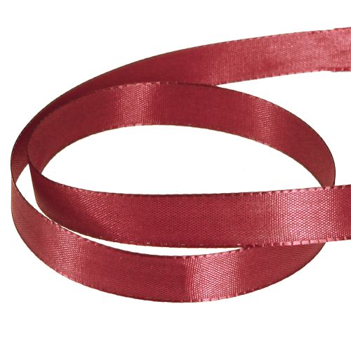 Artículo Cinta de regalo, cinta de tafetán, cinta decorativa, burdeos, 15 mm, 50 m