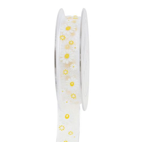 Cinta de regalo blanco 20mm 20m | Floristik24.es