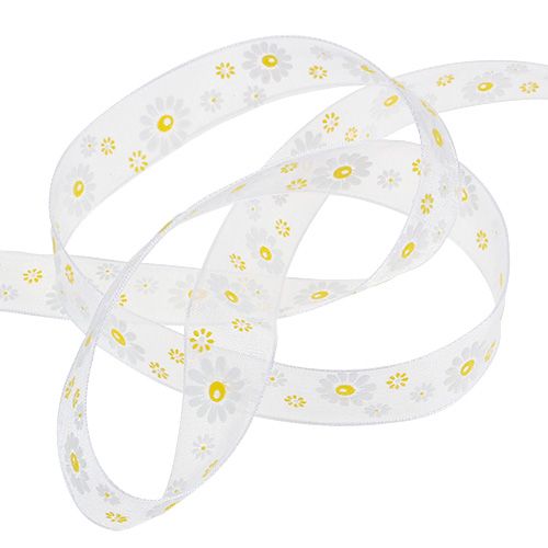 Cinta de regalo blanco 20mm 20m | Floristik24.es