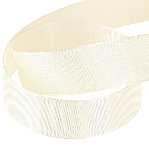 Artículo Cinta de regalo y cinta decorativa cinta tafetán crema 25mm 50m