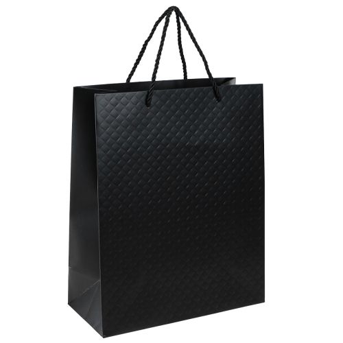 Floristik24 Bolsa de regalo bolsa de regalo negra 26×12×32cm 1ud
